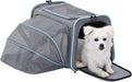 Expandable Cat Carrier Dog Carriers,Airline Approved Soft-Sided Portable Pet Travel Washable Carrier for Kittens,Puppies,Removable Soft Plush Mat and Pockets,Locking Safety Zippers