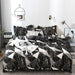 Black Marble Comforter Set Full Geometric Bedding Comforter Men Boys Bed Comforter White Grey Triangle Bedding Comforter 3Pcs Black Comforter Sets Full Size
