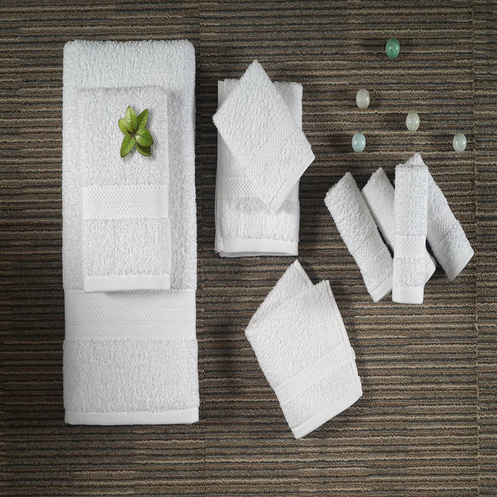 24PC Bath Towel Set (2 Sheets, 4 Bath, 6 Hand, 4 Fingertip & 8 Wash) - White, Addy Home Best Value