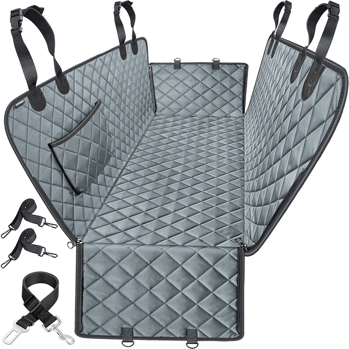 Dog Seat Cover Car Seat Cover for Pets 100% Waterproof Pet Seat Cover Hammock 600D Heavy Duty Scratch Proof Nonslip Durable Soft Pet Back Seat Covers for Cars Trucks and Suvs