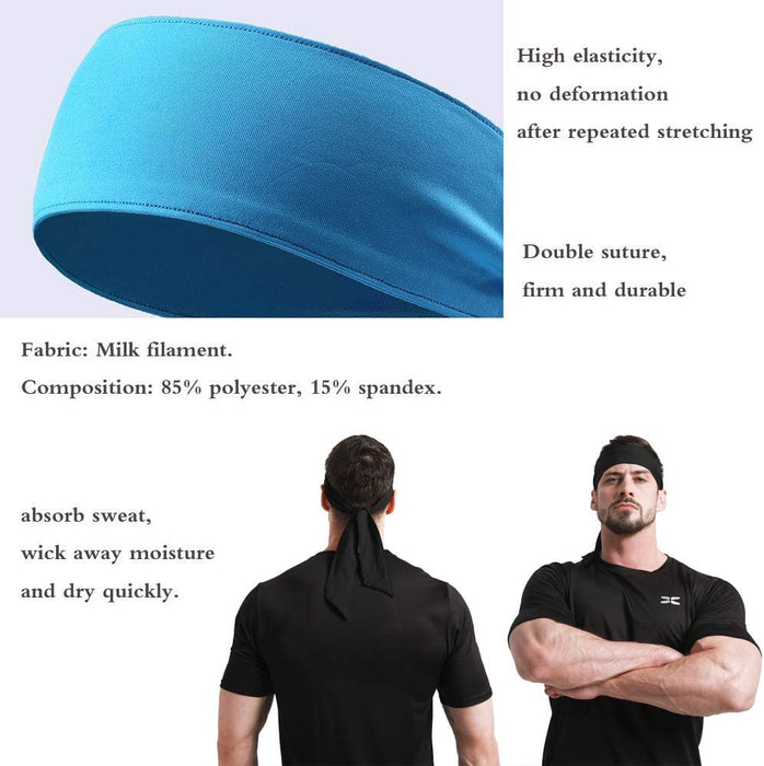Sports Headband - Head Tie Tennis Tie Hairband - Sweatbands Headbands Wristbands Head Wrap - Ideal for Working Out,Tennis