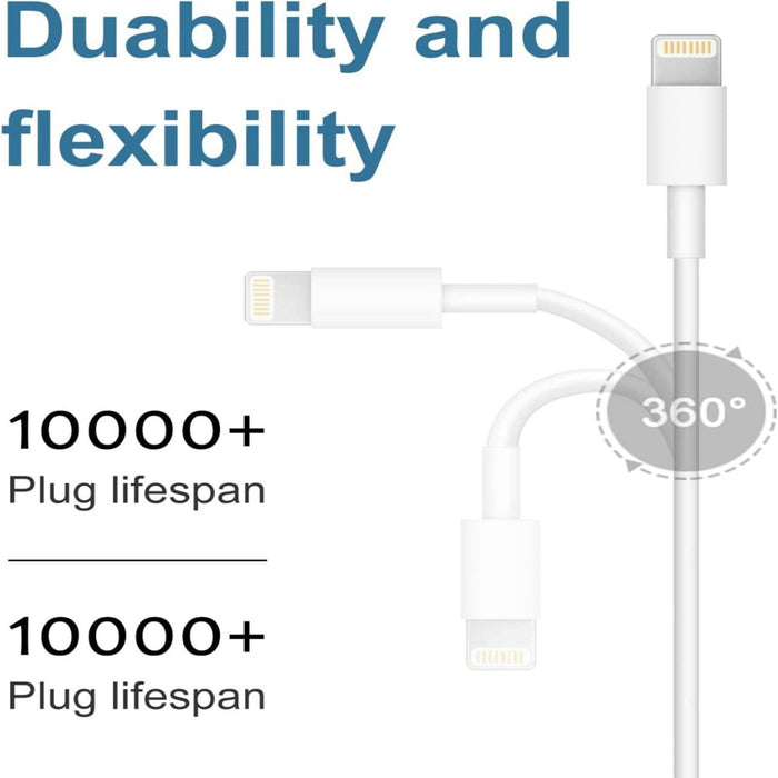 Iphone Charger-Apple Mfi Certified-Lightning Cable to USB 2-Pack Fast Wall Charger Cable Compatible with Iphone 14/13/13Pro/12/12 Pro/11/11Pro/Xs/Max/Xr/X/8/8 plus Ipad