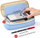 EASTHILL Big Capacity Pencil Pen Case Office College School Large Storage High Capacity Bag Pouch Holder Box Organizer Light Blue
