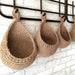 Jute Eco Storage Basket Portable Wall Hanging Flower Basket Organizer Fruit Vegetable Toys,Rattan Box Home Decoration by