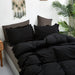Black Comforter Set Full Black Ruffle Bedding Comforter Sets Full Men Boys Women Comforter All Black Bedding Ruffle Comforter Farmhouse Comforter Shabby Chic Bedding