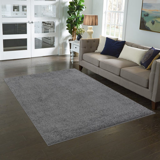 Mainstays Solid Casual Gray Shag Area Rug, 5'X7'