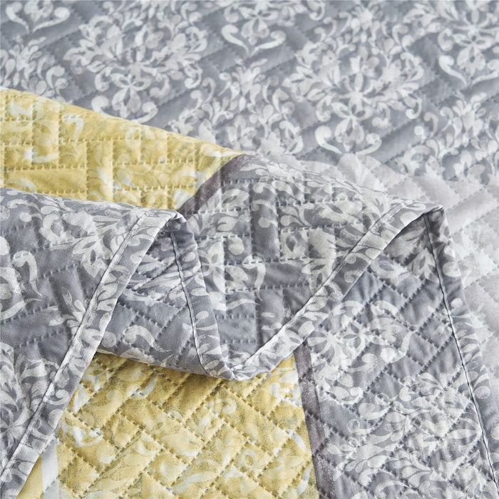 King Quilt Set, 3-Piece King Size Quilt Set with 2 Pillow Shams- Boho Reversible Soft and Lightweight King Quilt Bedding Bedspread Coverlet Set
