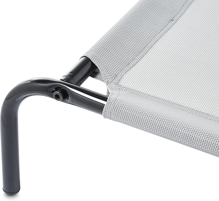 Cooling Elevated Dog Bed with Metal Frame, Large, 51 X 31 X 8 Inches, Grey