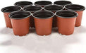 100 Pcs 4" Plastic Plants Nursery Pot/Pots Seedlings Flower Plant Container Seed Starting Pots
