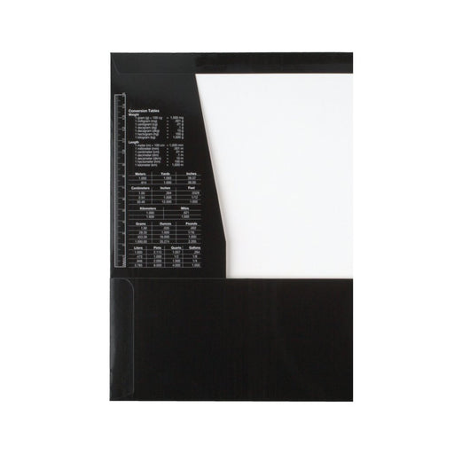 Five Star 4-Pocket Paper Folder, 12" X 9.5" , Black (33601)
