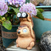 Garden Statues Hedgehog Yard Decor Solar Animal Outdoor Lawn outside Decorations Patio Ornaments Porch Waterproof Funny Sculptures Cute Figurines Gifts