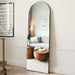Arched Full Length Floor Mirror 64"X21" Full Body Standing Mirror,Black