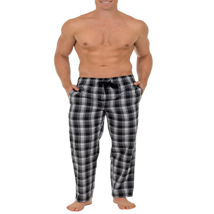 Fruit of the Loom Men'S and Big Men'S Microsanded Woven Plaid Pajama Pants
