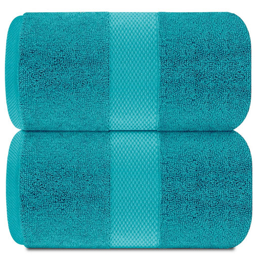 Luxury Bath Sheet Towels Extra Large 35X70 Inch | 2 Pack, Aqua