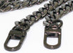 DIY Iron Flat Chain Strap Handbag Chains Purse Chain Straps Shoulder Cross Body Replacement Straps with Metal Buckles (31.5", Silver)