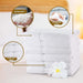 Wealuxe Small Bath Towels White - Lightweight 100% Cotton Bathroom Towels for Kids / Adults [22X44 6 Pack]