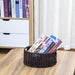 Mainstays round Dark Brown Maize Low-Rise Decorative Storage Basket