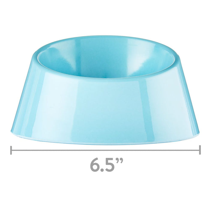 Vibrant Life Raised High Back Pet Bowl, Teal, Small, 8 Oz