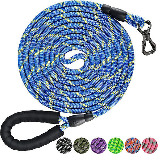 Heavy Duty Dog Leash, 30FT Reflective Dog Leash with Swivel Lockable Hook and Comfortable Padded Handle, Puppy Leash for Walking, Hunting, Camping, Backyard for Small Medium and Large Dogs