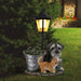 Garden Statues, Solar Garden Sculptures & Statues Outdoor with Solar Lights and Flowerpot Funny Garden Decor Housewarming Gifts Lights for Patio Yard, Balcony Decorations (Dog and Cat)