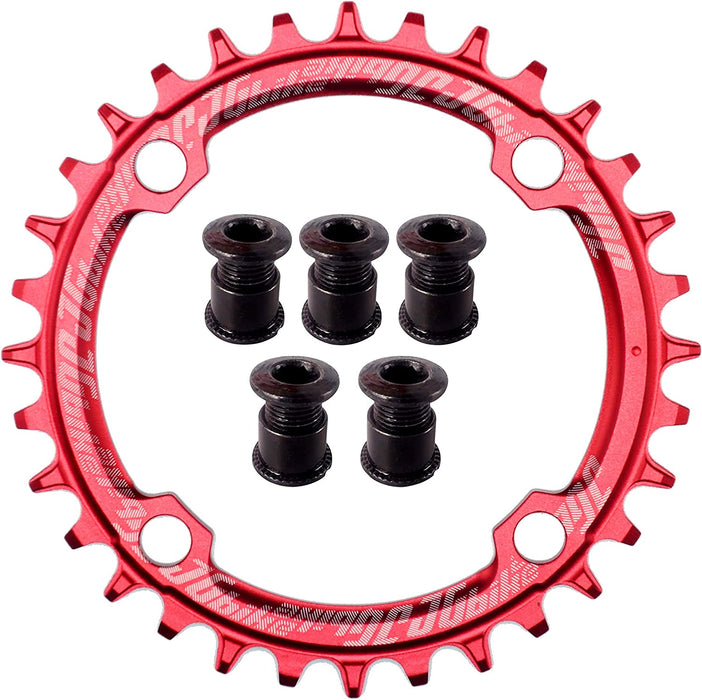 Elite round Oval Chainring 104Mm BCD 30T 32T 34T 36T 38T Narrow Wide Single Chainring for 8 9 10 11 12 Speed MTB XC Trail E-Bike Fat Bike Mountain Bike Bicycle
