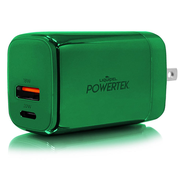 38W PD USB C 20W and USB a 18W Dual Port Wall Charger, Fast Charging Phone Wall Block Power Adapter Cube and Foldable Plug, Compatible with Iphone, Ipad, Iwatch, Galaxy, Android