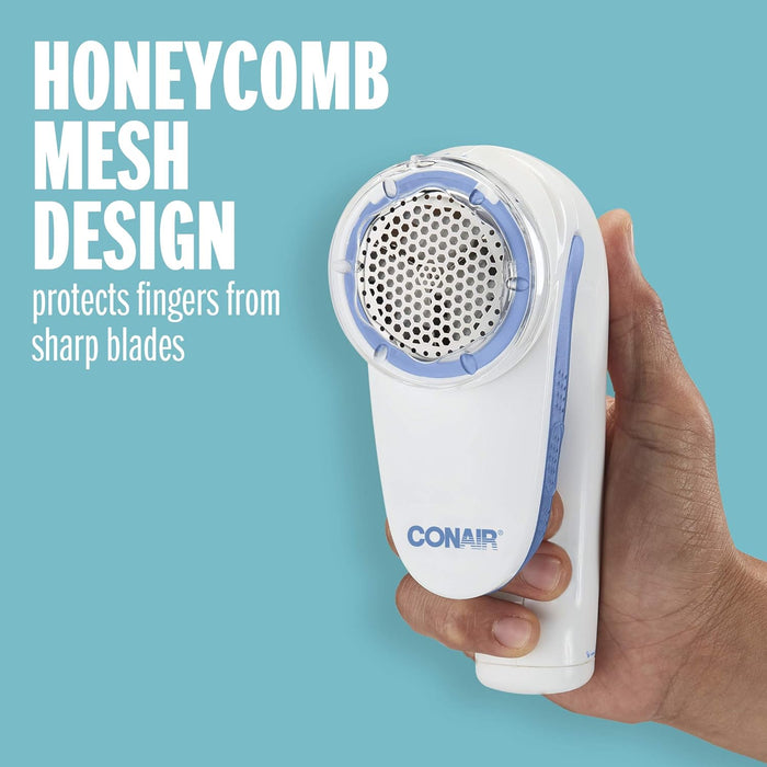 Fabric Shaver and Lint Remover, Battery Operated Portable Fabric Shaver, White