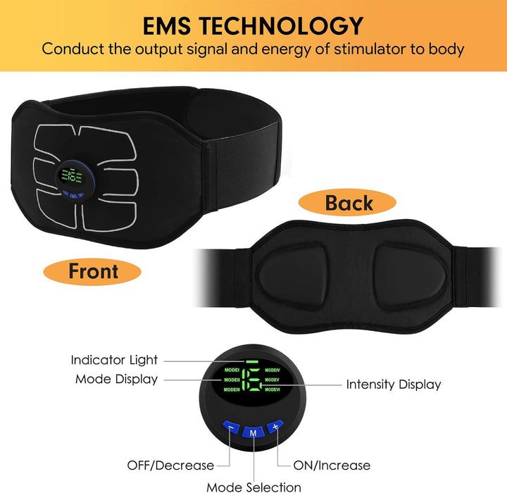 ABS Stimulator,Ab Machine,Abdominal Toning Belt Workout Portable Ab Stimulator Home Office Fitness Workout Equipment for Abdomen