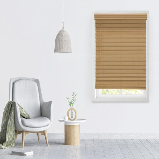 Richfield Studios 2.5" Cordless Faux Wood Blinds, Cedar