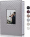 Photo Picture Album 4X6 300 Photos,Small Capacity Premium Leather Cover Wedding Family Photo Albums Holds 300 Horizontal Photos(Black)
