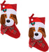 16.5" Pet Holiday Stocking Cat or Dog with Plaid Bow (Cat/Dog, 2)