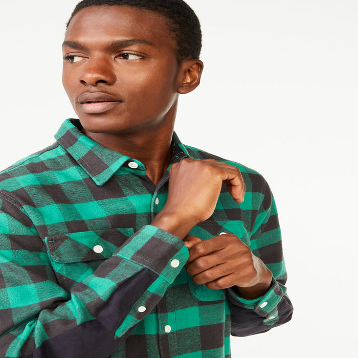 Free Assembly Men'S Vintage Inspired Flannel Shirt