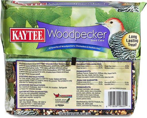 Kaytee Wild Bird Woodpecker Seed Cake Food, 1.85 Pounds