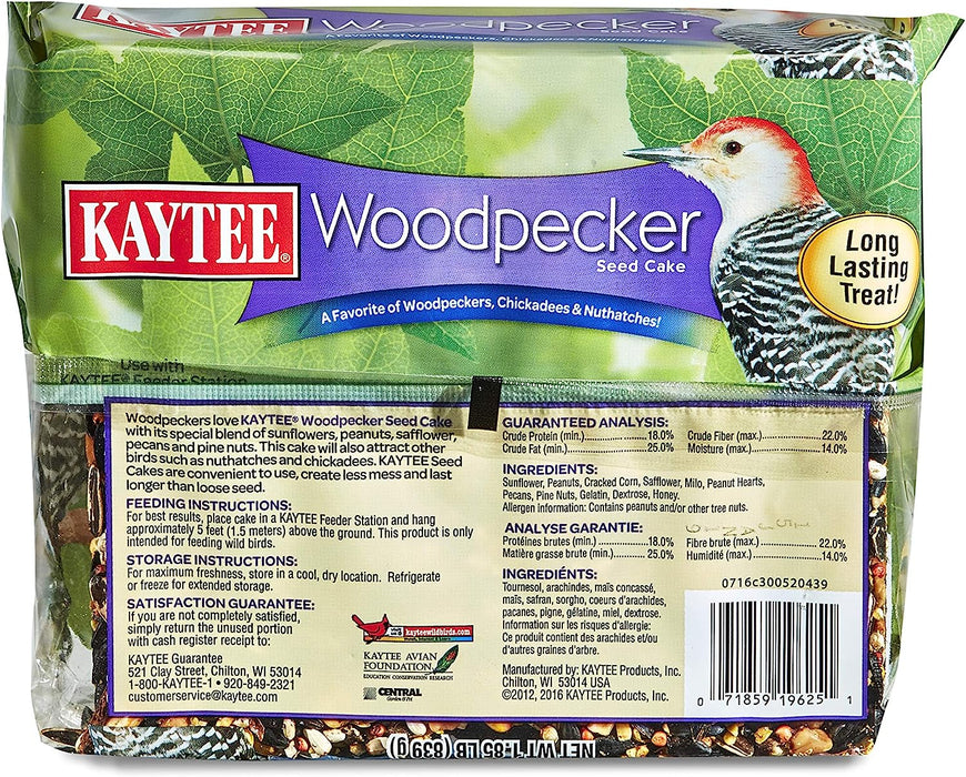Kaytee Wild Bird Woodpecker Seed Cake Food, 1.85 Pounds