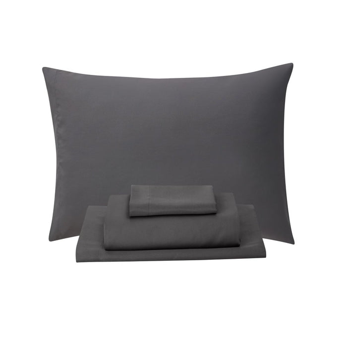 Mainstays Black 7 Piece Bed in a Bag Comforter Set with Sheets, Queen