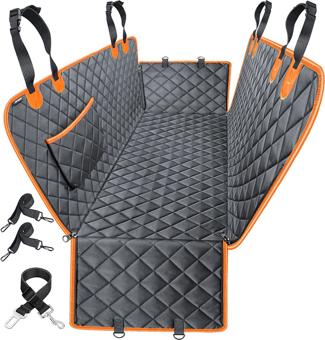 Dog Seat Cover Car Seat Cover for Pets 100% Waterproof Pet Seat Cover Hammock 600D Heavy Duty Scratch Proof Nonslip Durable Soft Pet Back Seat Covers for Cars Trucks and Suvs