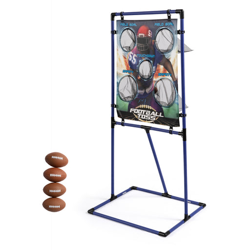 Target Toss Game Set - Choose Either Football Toss or Baseball Toss - Portable Indoor or Outdoor Design for Cookouts, Tailgates, or Backyard Fun - Includes 4 Balls - Easy Assembly