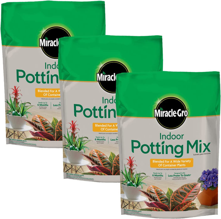 Miracle-Gro Indoor Potting Mix 6 Qt., Grows Beautiful Houseplants