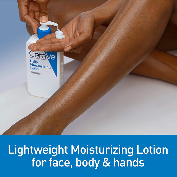 Daily Moisturizing Lotion for Dry Skin | Body Lotion & Facial Moisturizer with Hyaluronic Acid and Ceramides | Fragrance Free | 19 Ounce