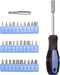 Tool Set General Hand Tool Kit with Plastic Toolbox Storage Case, Automotive Set Blue