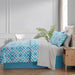 Mainstays Blue Geometric 8 Piece Bed in a Bag Comforter Set with Sheets, King