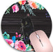Round Mouse Pad,Black Cat Non-Slip Rubber Circular Mouse Pads Customized Designed for Home and Office,7.9 X 7.9Inch