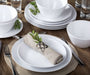 White Melamine Plastic Home Dinnerware Set, 12-Piece Service for 4