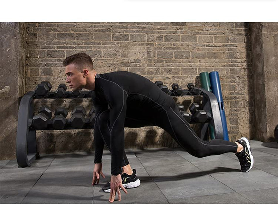 Men'S Compression Shirts Long Sleeve Athletic Running Cool Dry Top Workout Sport Baselayer Underwear