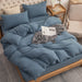 Jersey Knit Duvet Cover Set 100% T-Shirt Cotton Super Soft Comfy 3Pc Bedding Set with Zipper Closure (Solid Cerulean Blue, King)