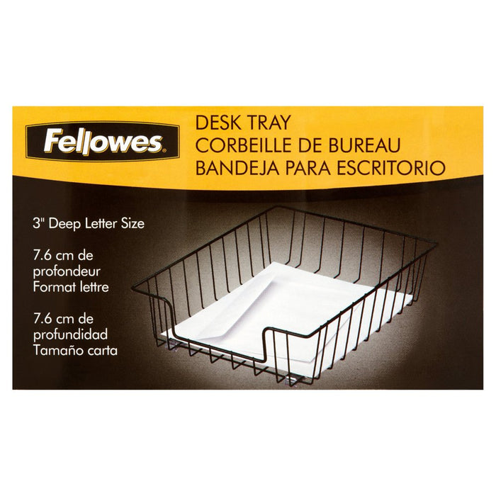 Letter Tray, Desktop Metal Wire 3" Paper Organizer