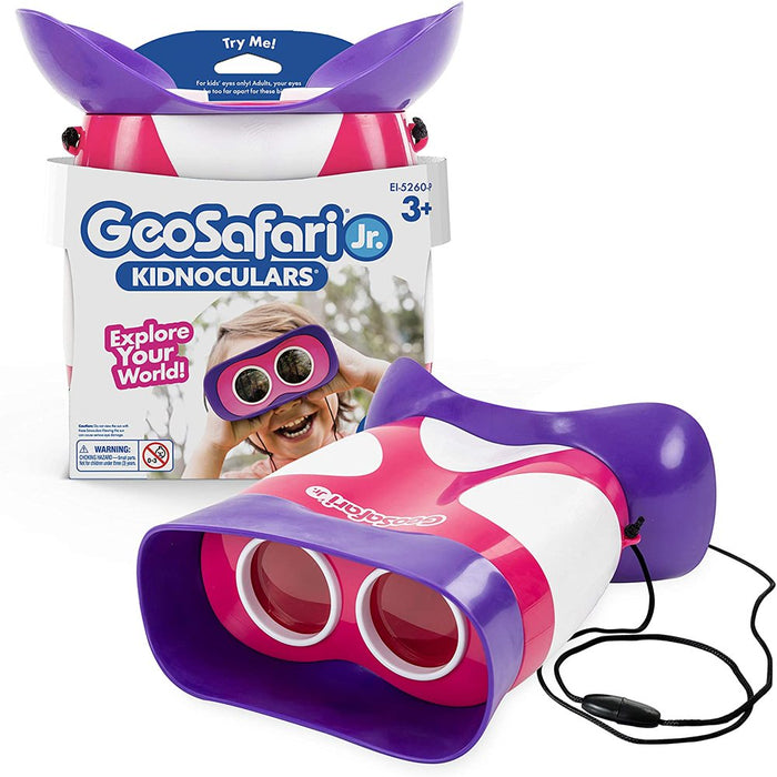 Geosafari Jr. Pink Kidnoculars Binoculars for Kids, Ages 3+