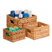 Honey Can Do Three Water Hyacinth Woven Nesting Storage Baskets with Handles