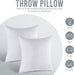 Throw Pillows Insert (Pack of 2, White) - 18 X 18 Inches Bed and Couch Pillows - Indoor Decorative Pillows