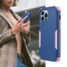 for Iphone 13 Pro Max/13 Pro/13/13 Mini Phone Case with Belt Clip Stand Shockproof Protective Case Hybrid Armor Cover, Navy Blue